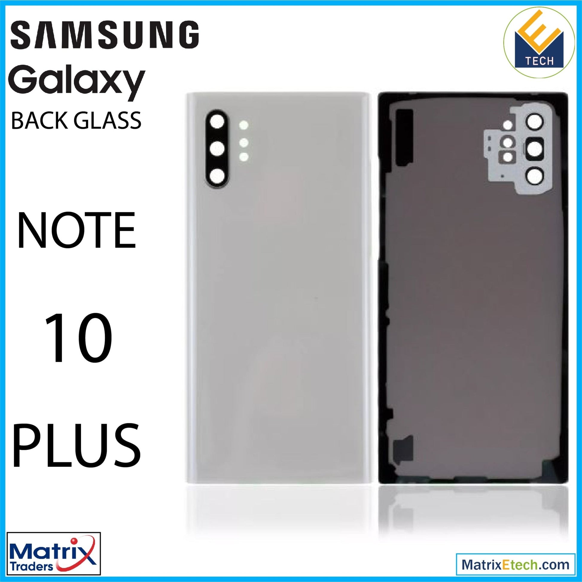 Samsung Galaxy Note 10 Plus 5G Back Cover Glass With Camera Lens (Service Pack) - Matrix Traders