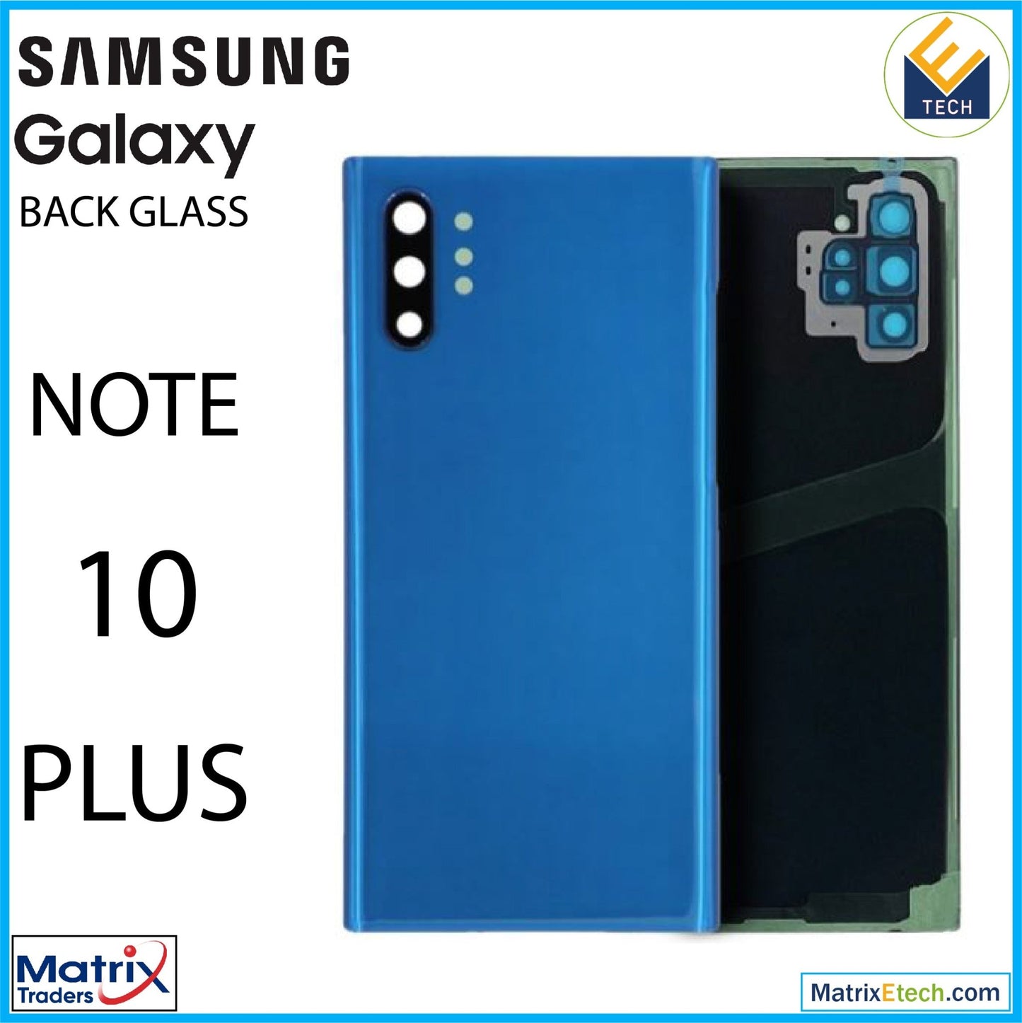 Samsung Galaxy Note 10 Plus 5G Back Cover Glass With Camera Lens (Service Pack) - Matrix Traders