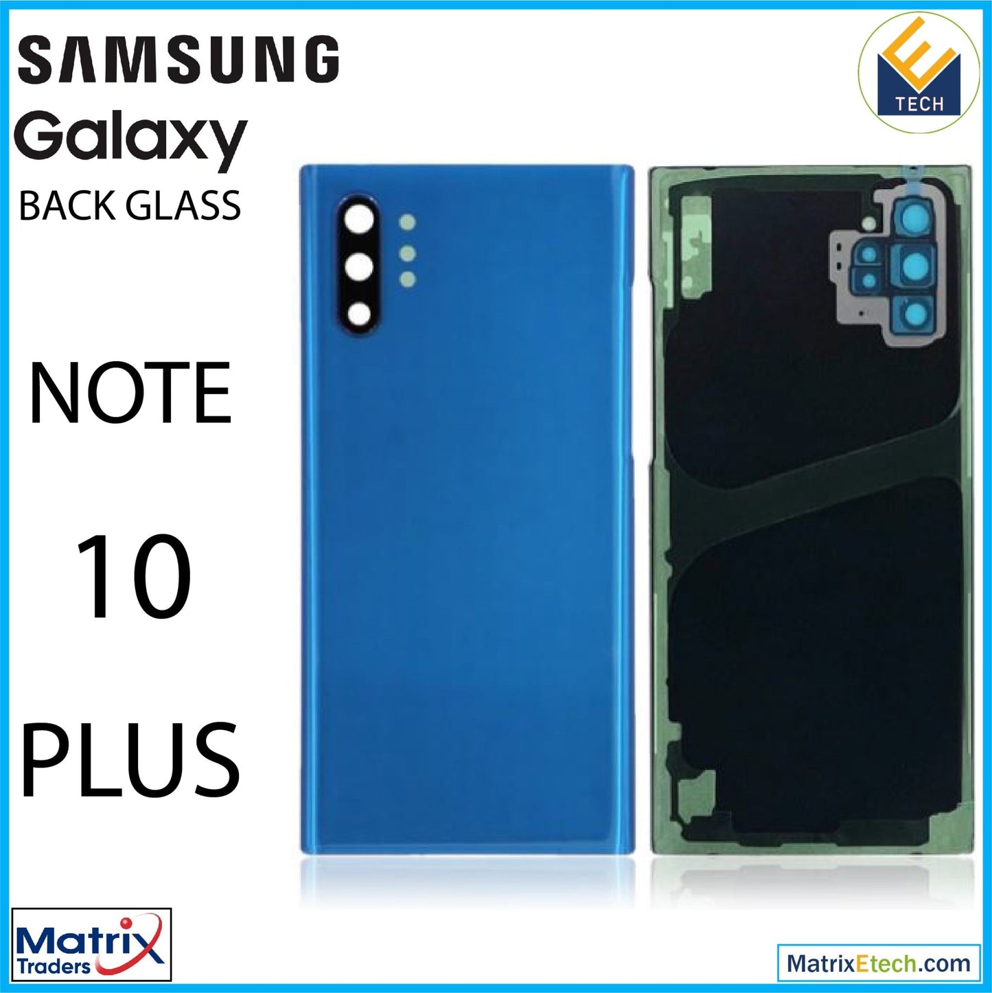 Samsung Galaxy Note 10 Plus 5G Back Cover Glass With Camera Lens (Service Pack) - Matrix Traders