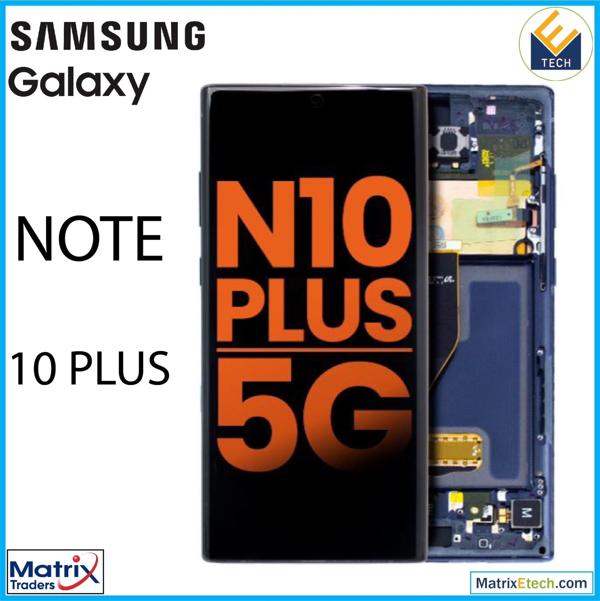 Samsung Galaxy Note 10 Plus 5G OLED Assembly With Frame (Blemish B) - Matrix Traders