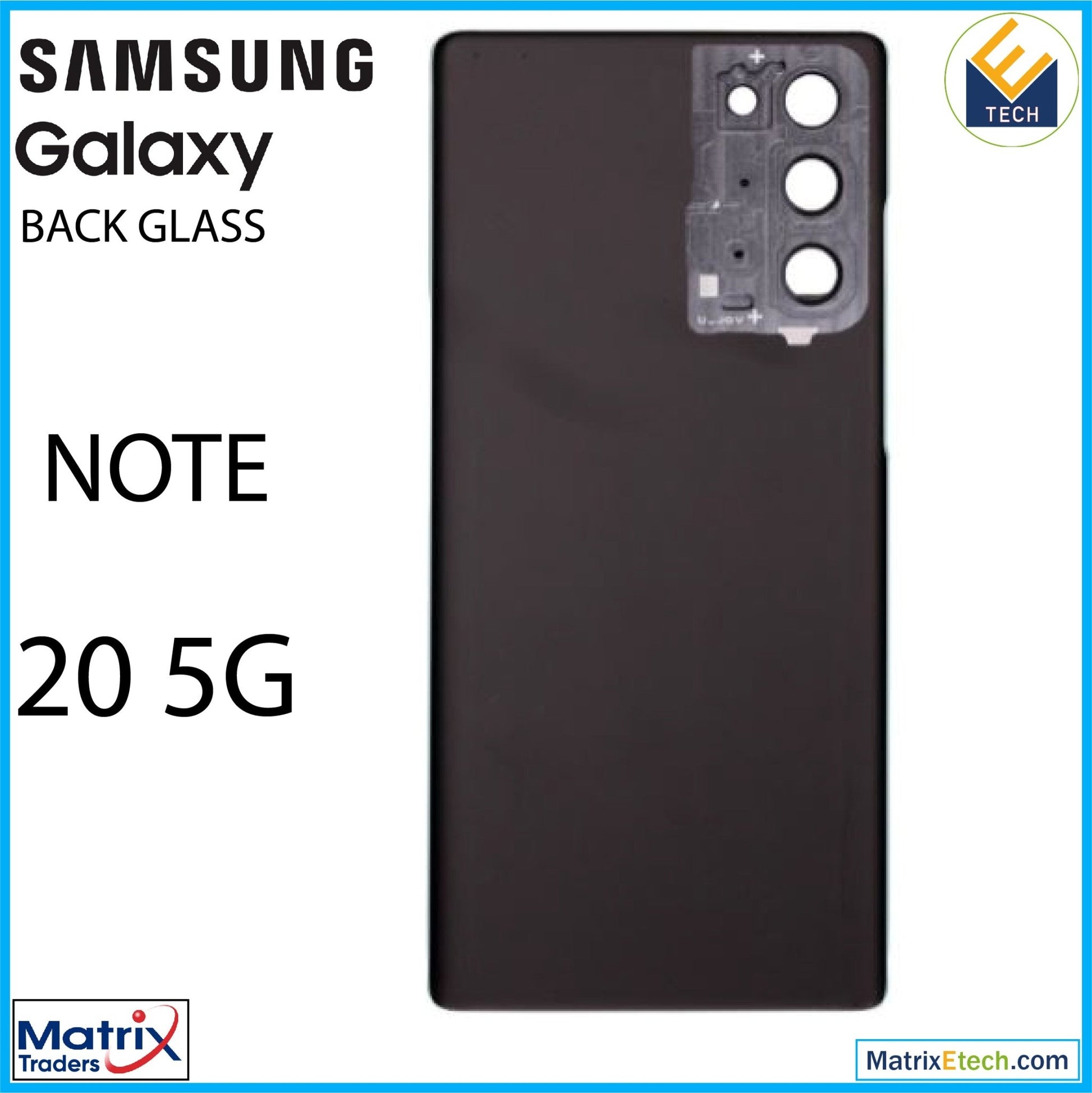 Samsung Galaxy Note 20 5G Back cover Glass With Adhesive (Service Pack) - Matrix Traders