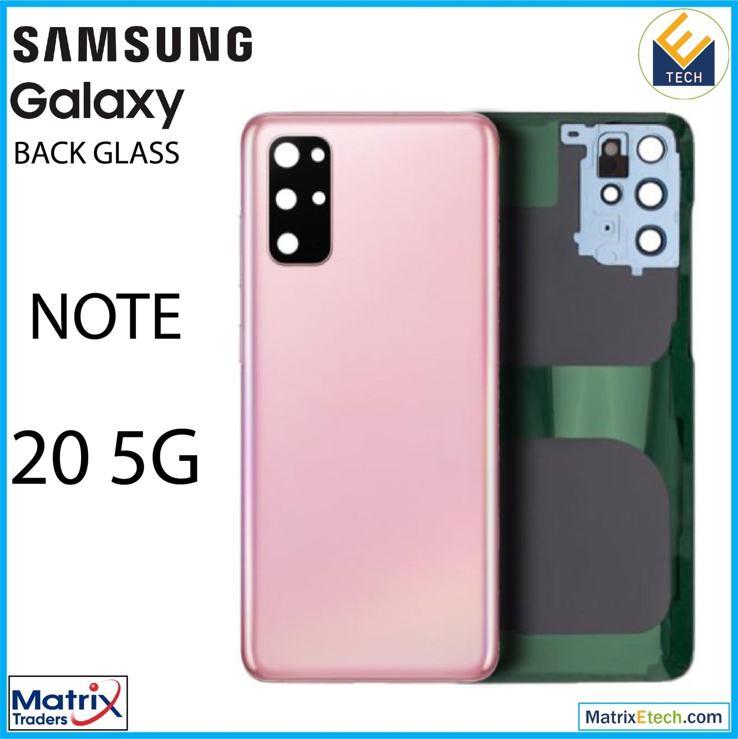 Samsung Galaxy Note 20 5G Back cover Glass With Adhesive (Service Pack) - Matrix Traders