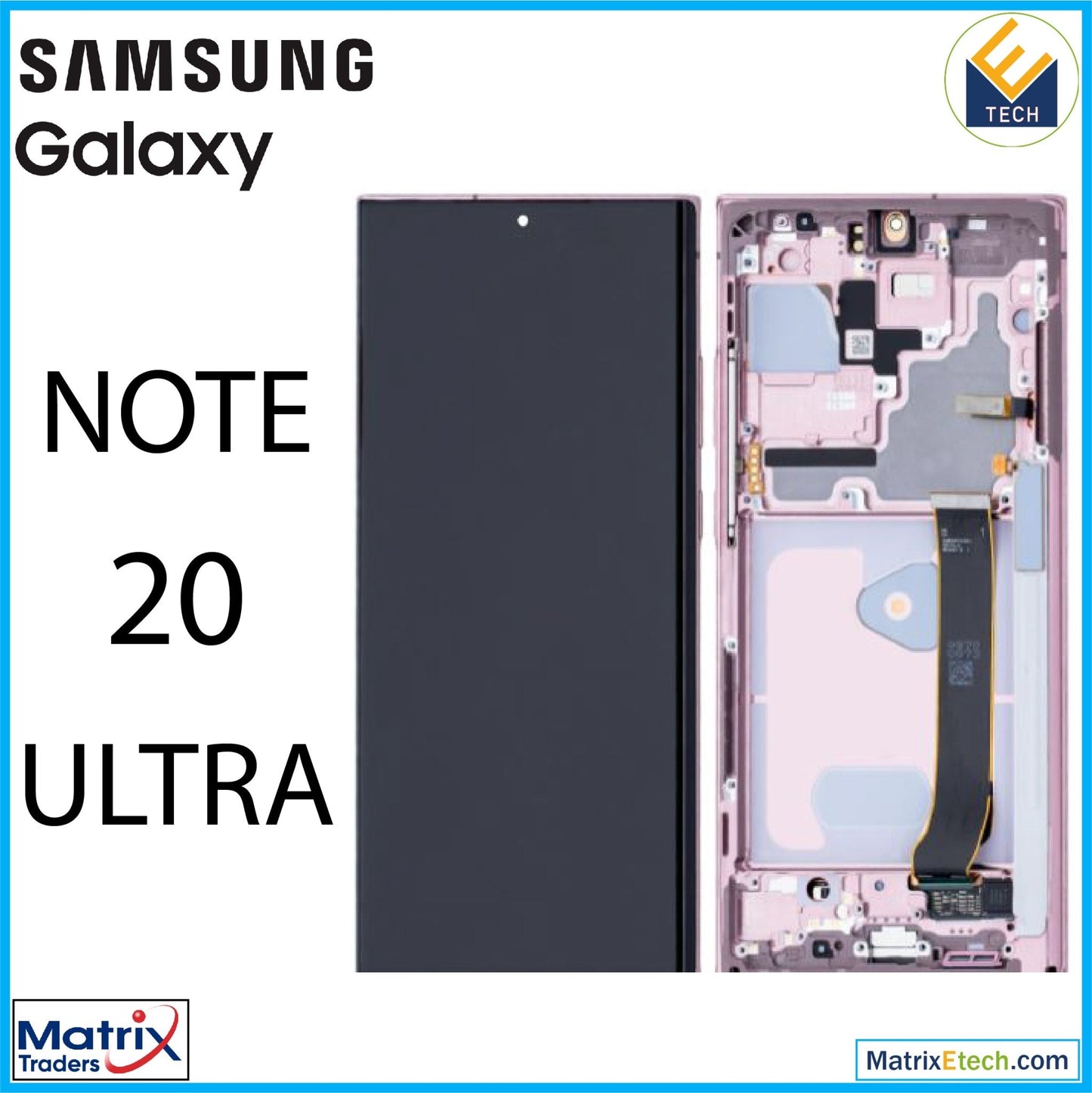 Samsung Galaxy Note 20 Ultra 5G OLED Assembly With Frame - Matrix Traders