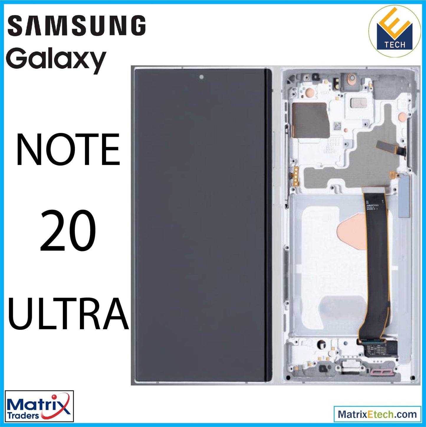 Samsung Galaxy Note 20 Ultra 5G OLED Assembly With Frame - Matrix Traders