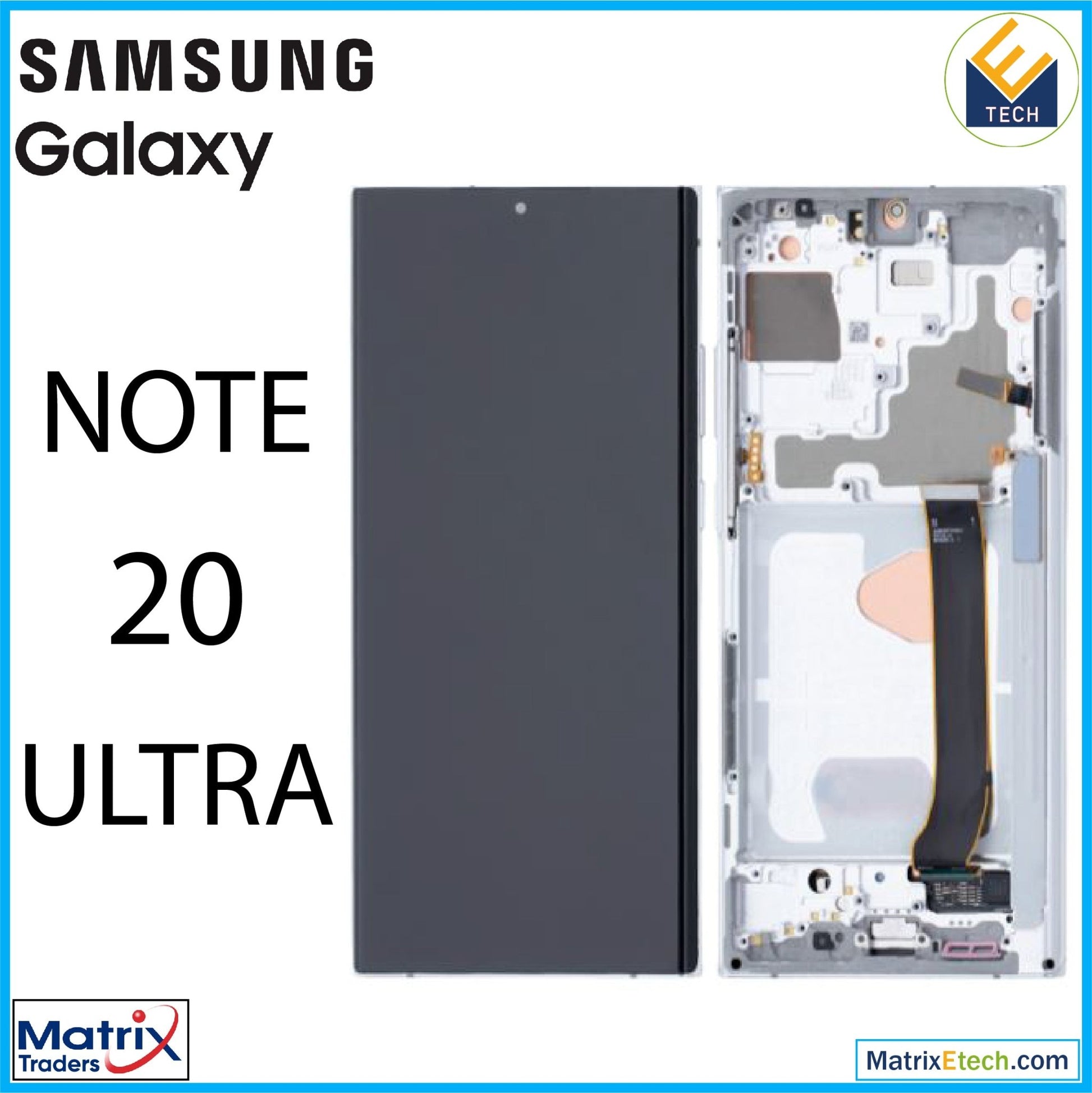 Samsung Galaxy Note 20 Ultra 5G OLED Assembly With Frame - Matrix Traders