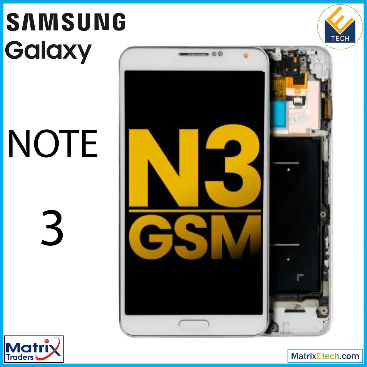 Samsung Galaxy Note 3 OLED Assembly With Frame - Matrix Traders