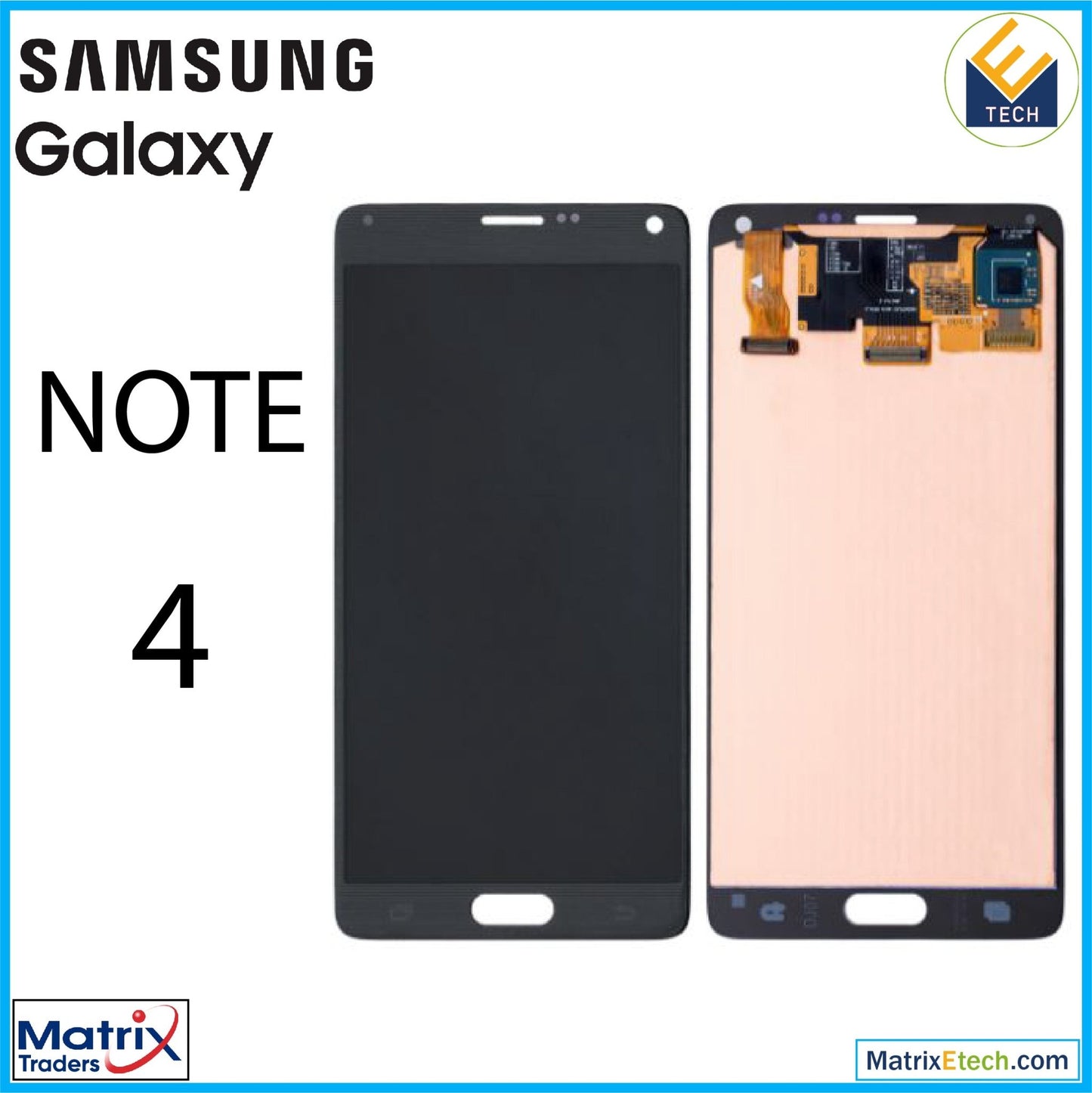 Samsung Galaxy Note 4 OLED Assembly Without Frame - Matrix Traders