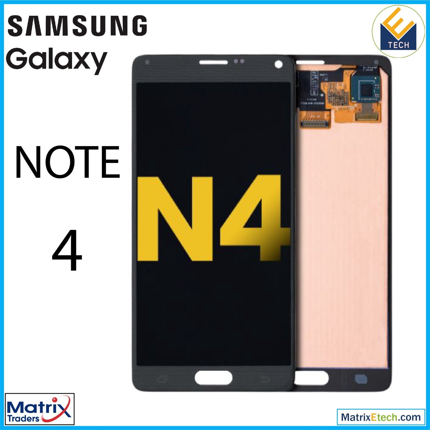 Samsung Galaxy Note 4 OLED Assembly Without Frame - Matrix Traders