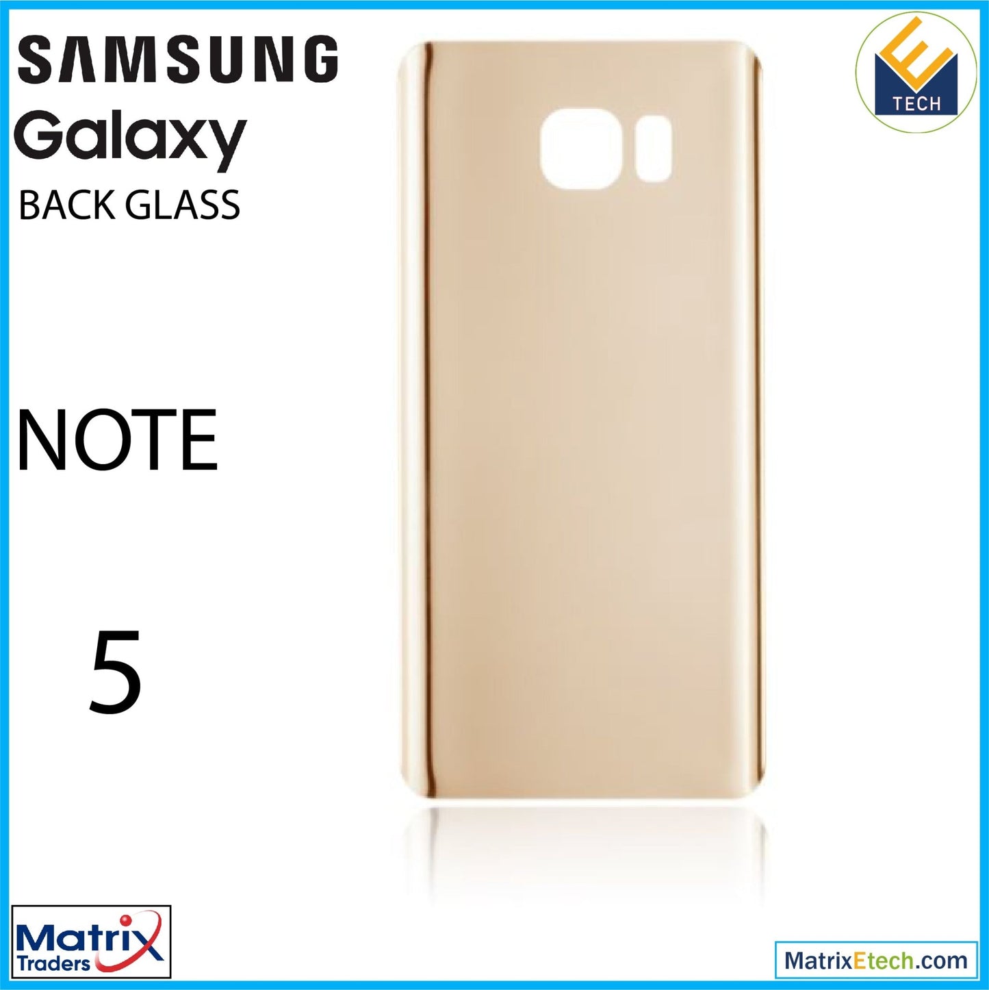 Samsung Galaxy Note 5 Back Cover Glass (Aftermarket Plus) - Matrix Traders