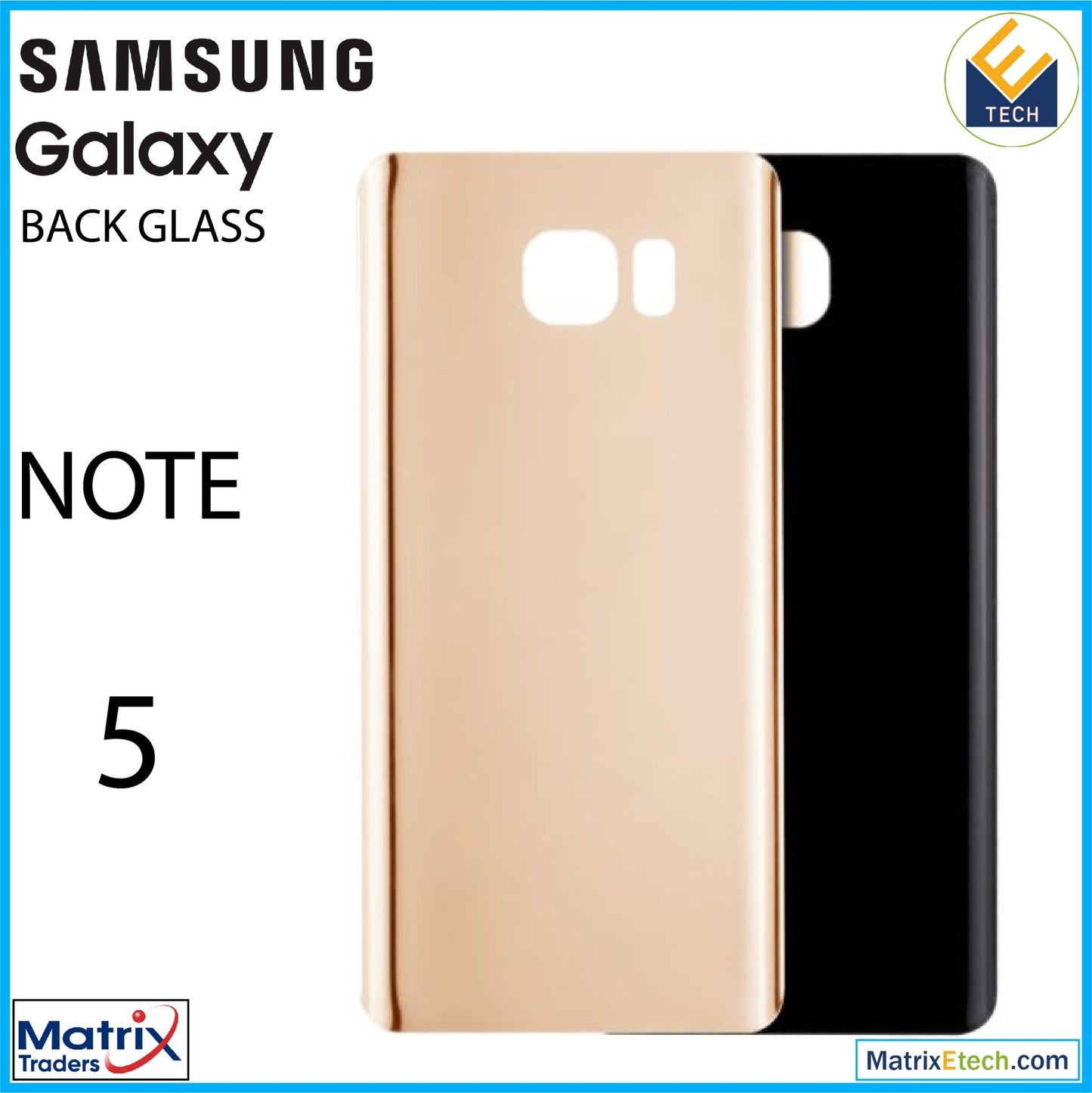 Samsung Galaxy Note 5 Back Cover Glass (Aftermarket Plus) - Matrix Traders