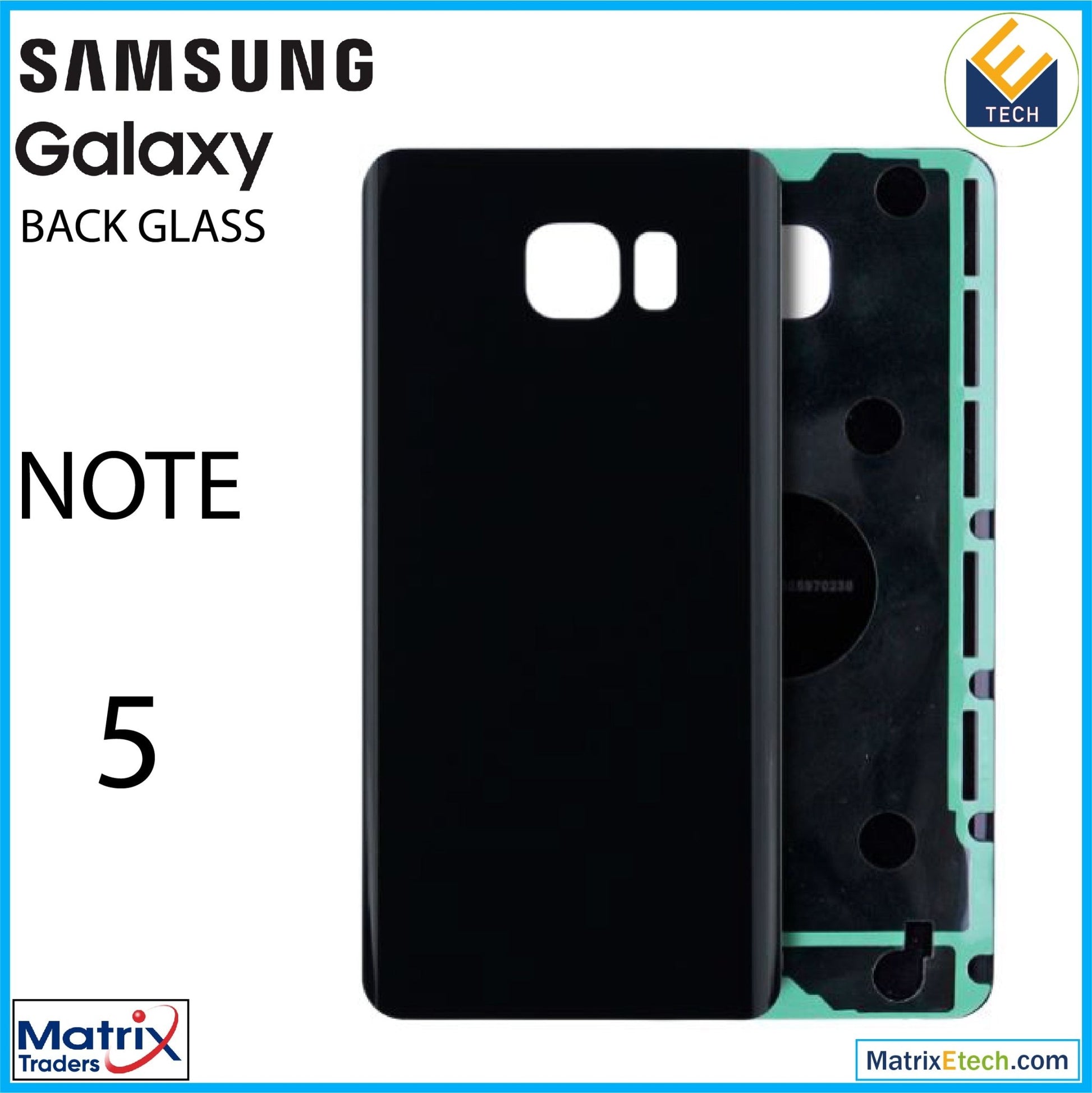 Samsung Galaxy Note 5 Back Cover Glass (Aftermarket Plus) - Matrix Traders