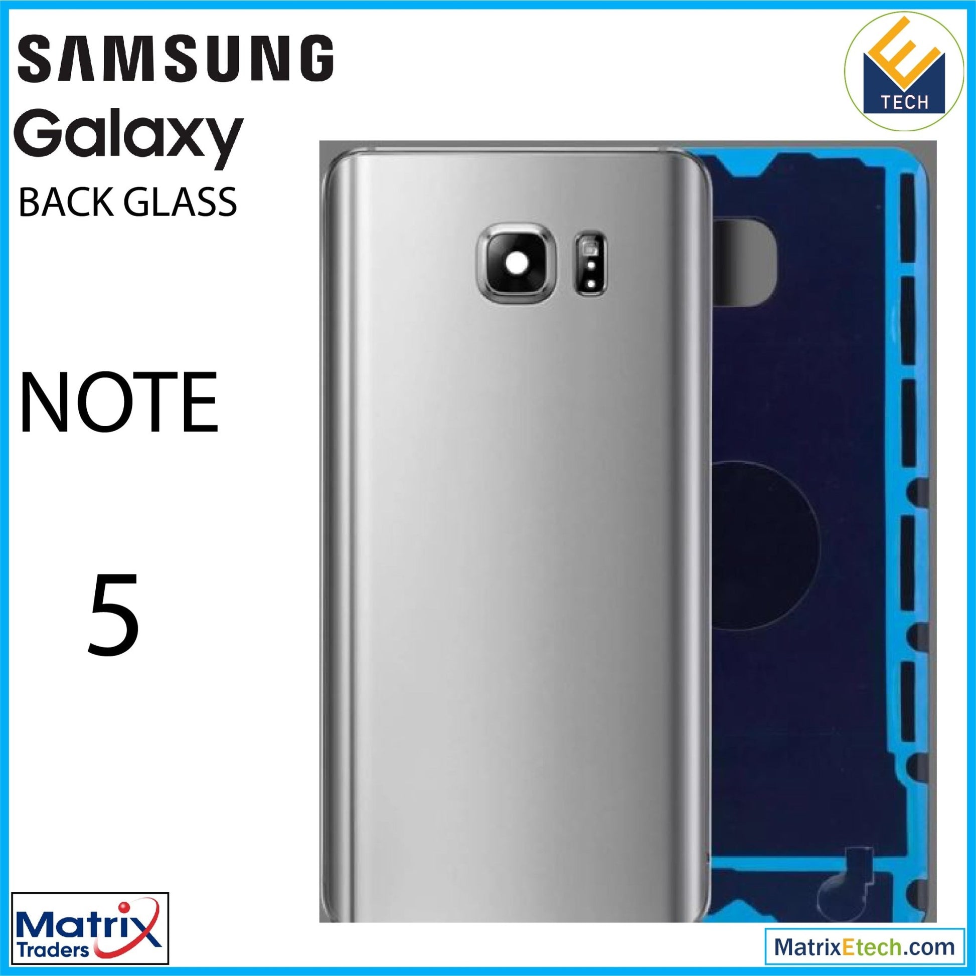 Samsung Galaxy Note 5 \Back Cover Glass With Camera Lens (Service Pack) - Matrix Traders