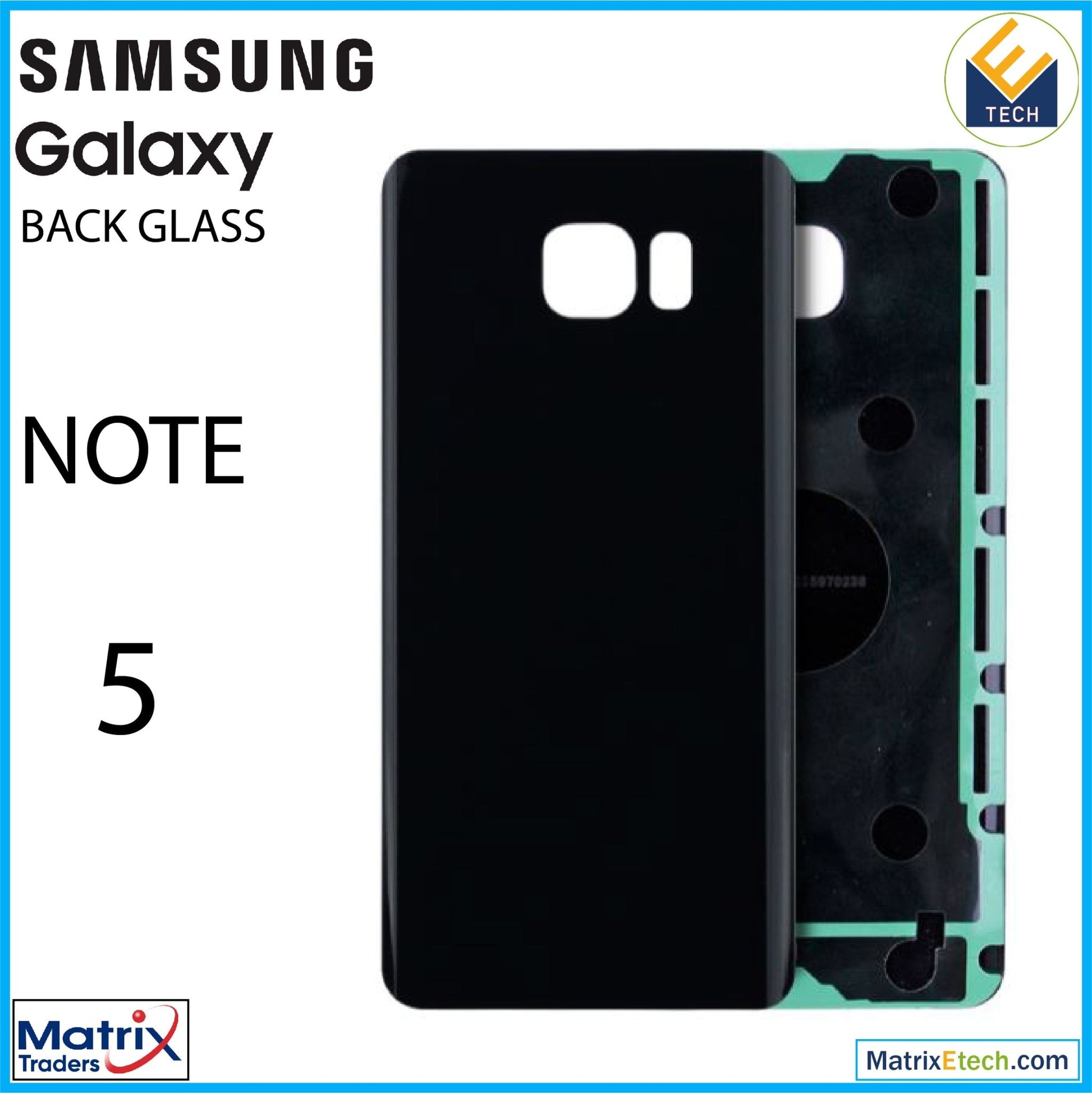 Samsung Galaxy Note 5 \Back Cover Glass With Camera Lens (Service Pack) - Matrix Traders