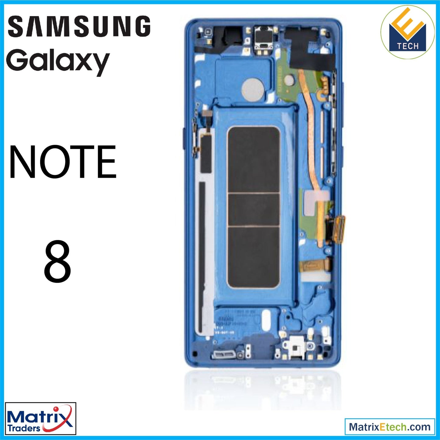 Samsung Galaxy Note 8 OLED Assembly With Frame - Matrix Traders