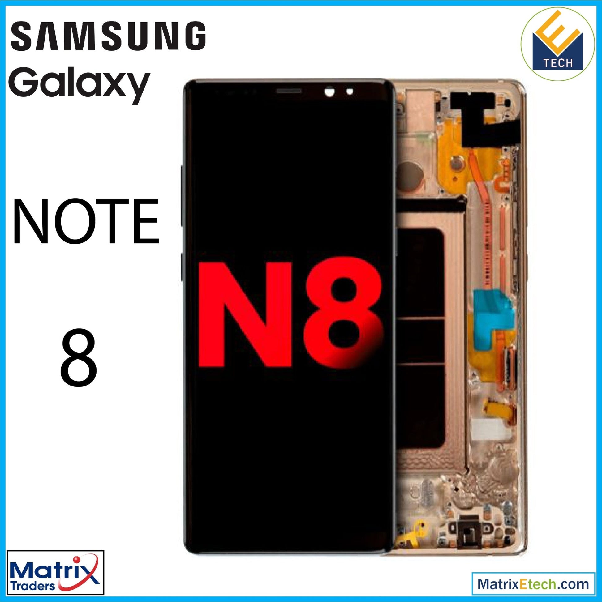 Samsung Galaxy Note 8 OLED Assembly With Frame - Matrix Traders