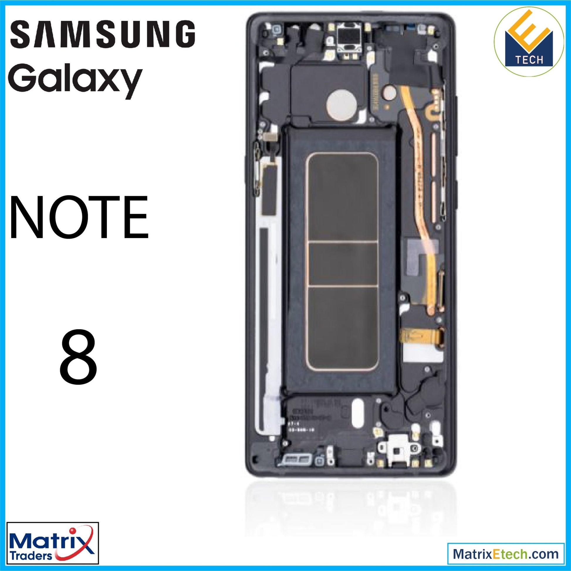 Samsung Galaxy Note 8 OLED Assembly With Frame (Blemish C) - Matrix Traders