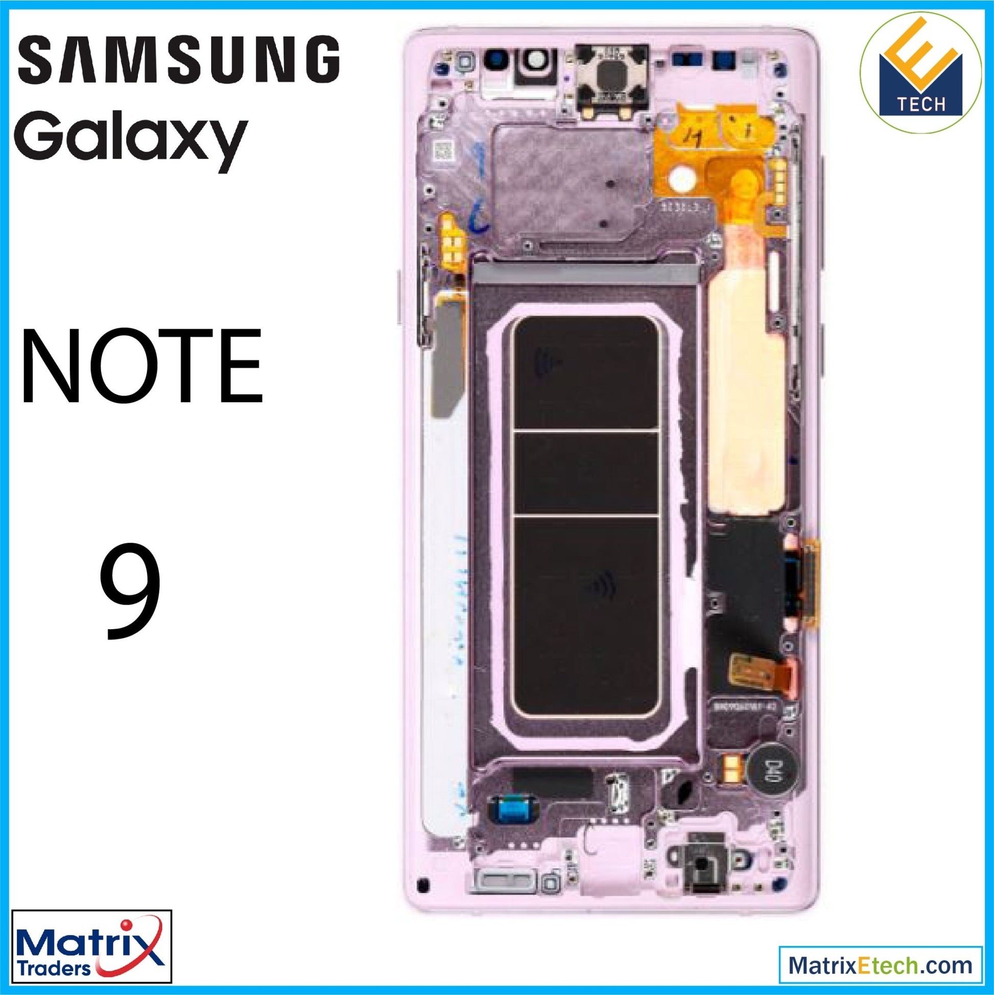 Samsung Galaxy Note 9 OLED Assembly With Frame - Matrix Traders