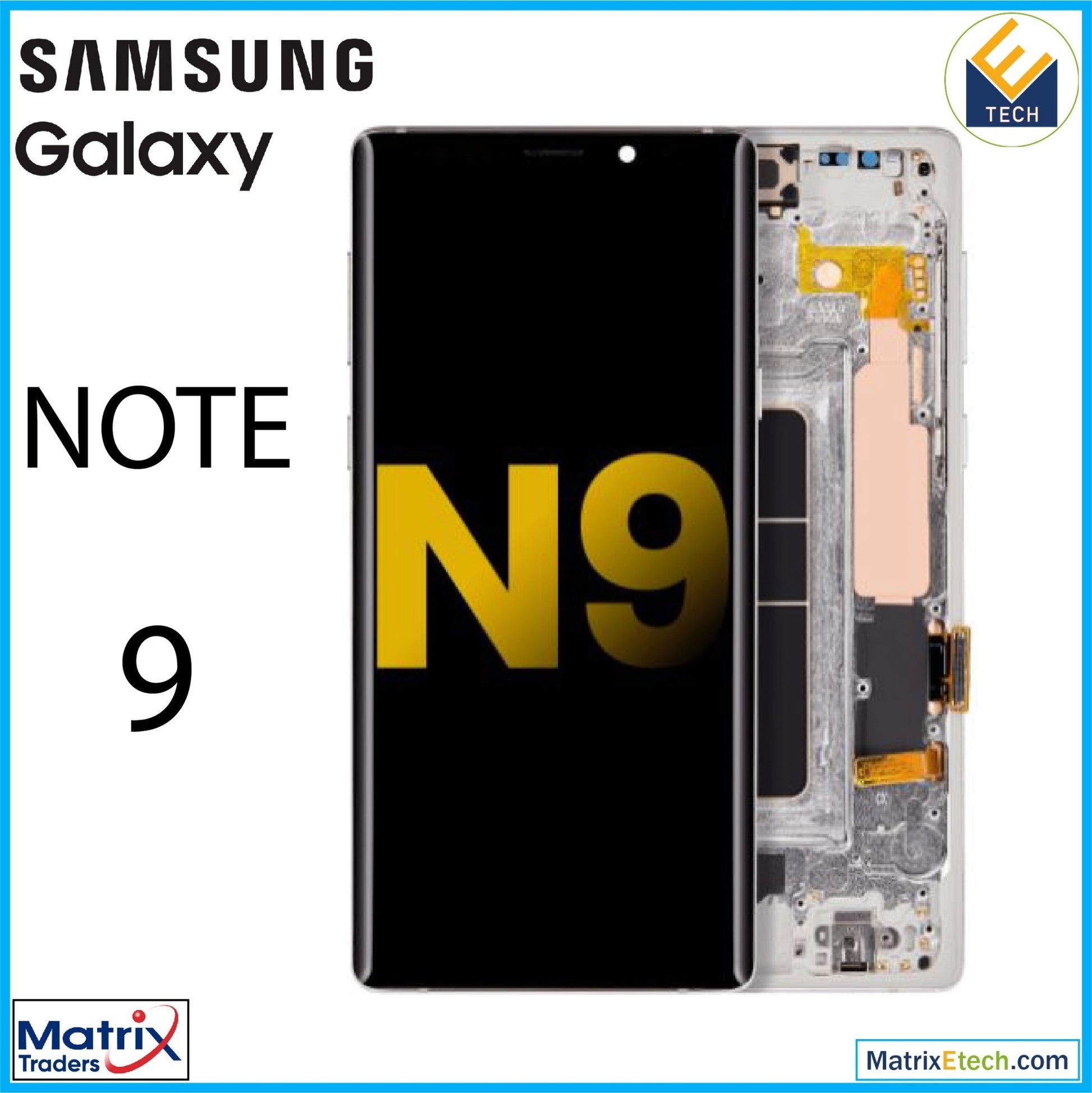 Samsung Galaxy Note 9 OLED Assembly With Frame - Matrix Traders