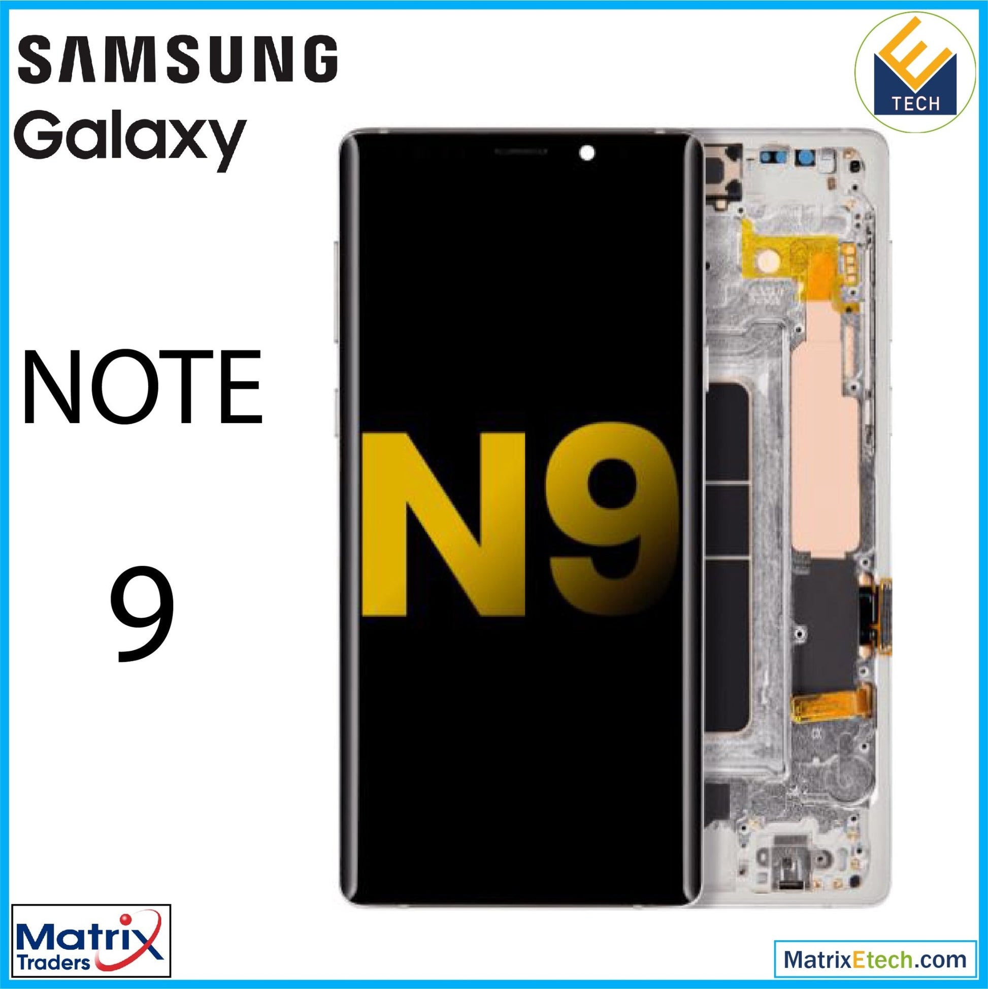 Samsung Galaxy Note 9 OLED Assembly With Frame - Matrix Traders