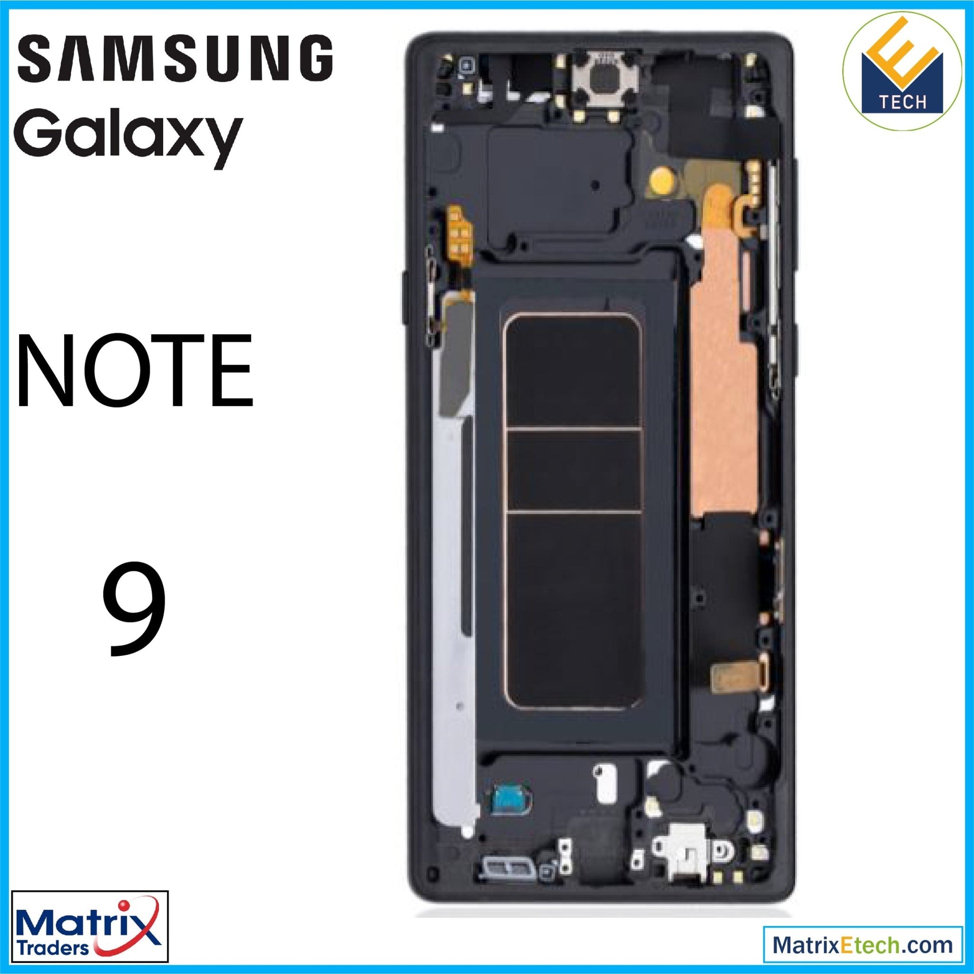 Samsung Galaxy Note 9 OLED Assembly With Frame (Blemish D) - Matrix Traders