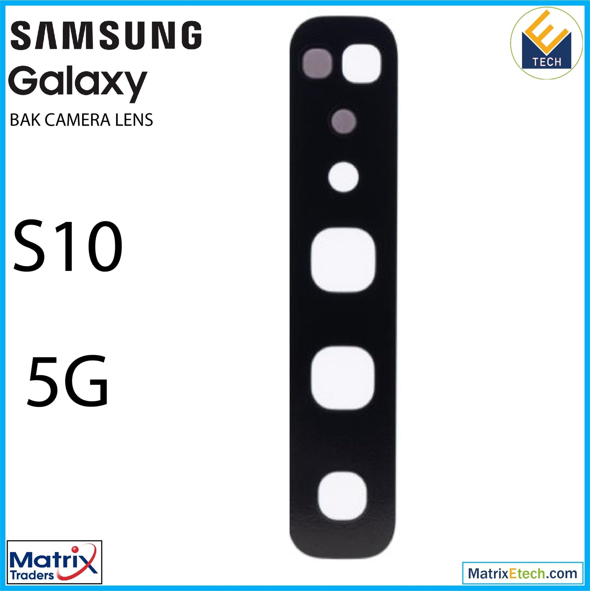 Samsung Galaxy S10 5G Back Camera Lens With Cover Bezel Ring - Matrix Traders