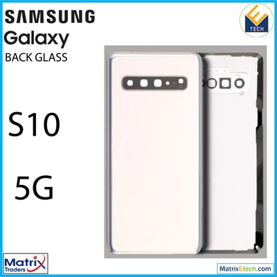 Samsung Galaxy S10 5G Back cover Glass With Camera Lens (Aftermarket Plus) - Matrix Traders