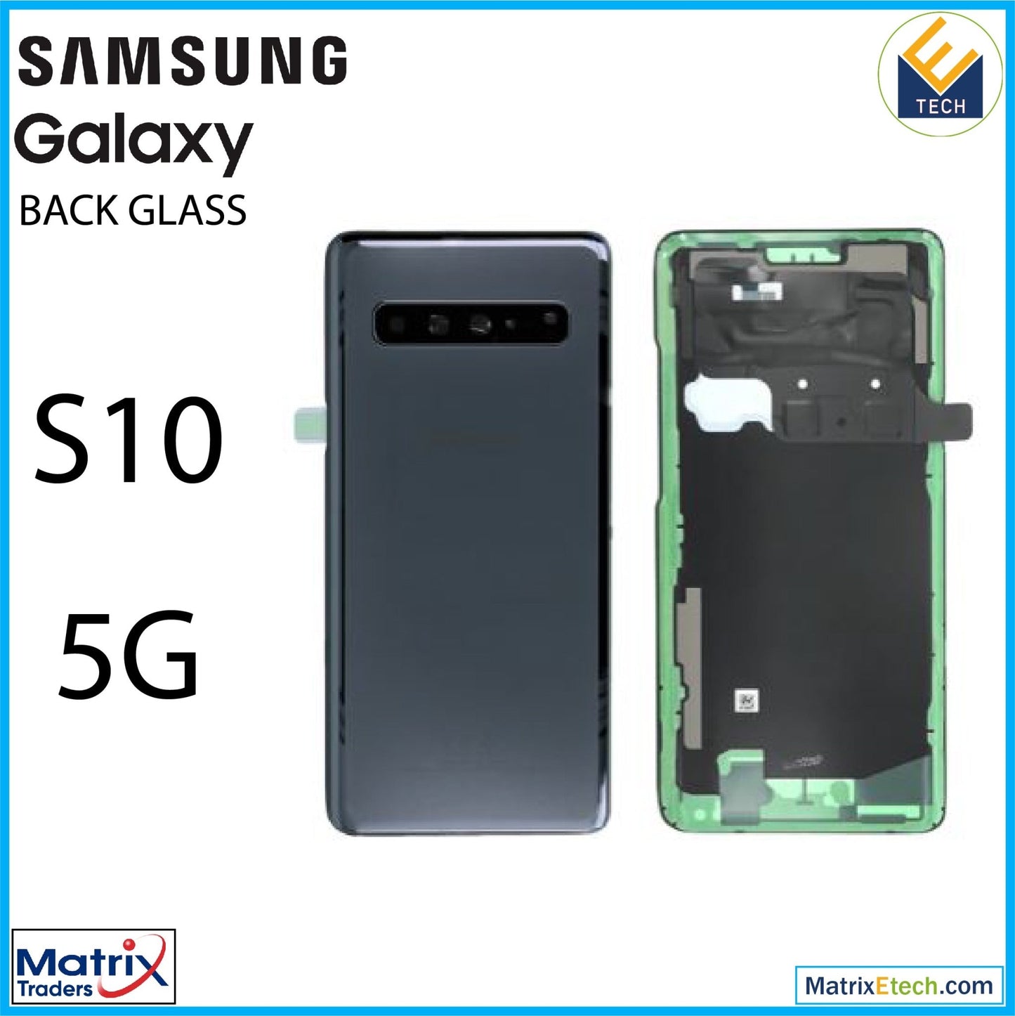 Samsung Galaxy S10 5G Back cover Glass With Camera Lens (Service Pack) - Matrix Traders