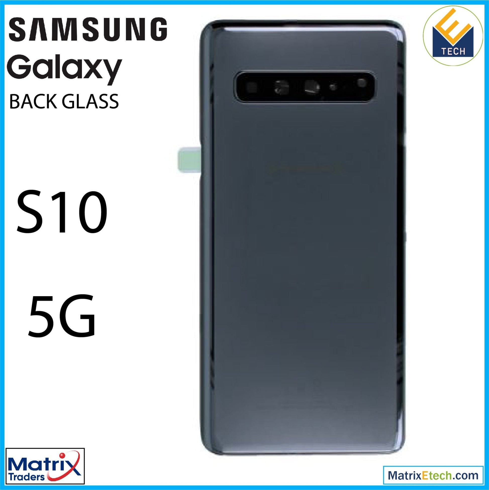 Samsung Galaxy S10 5G Back cover Glass With Camera Lens (Service Pack) - Matrix Traders