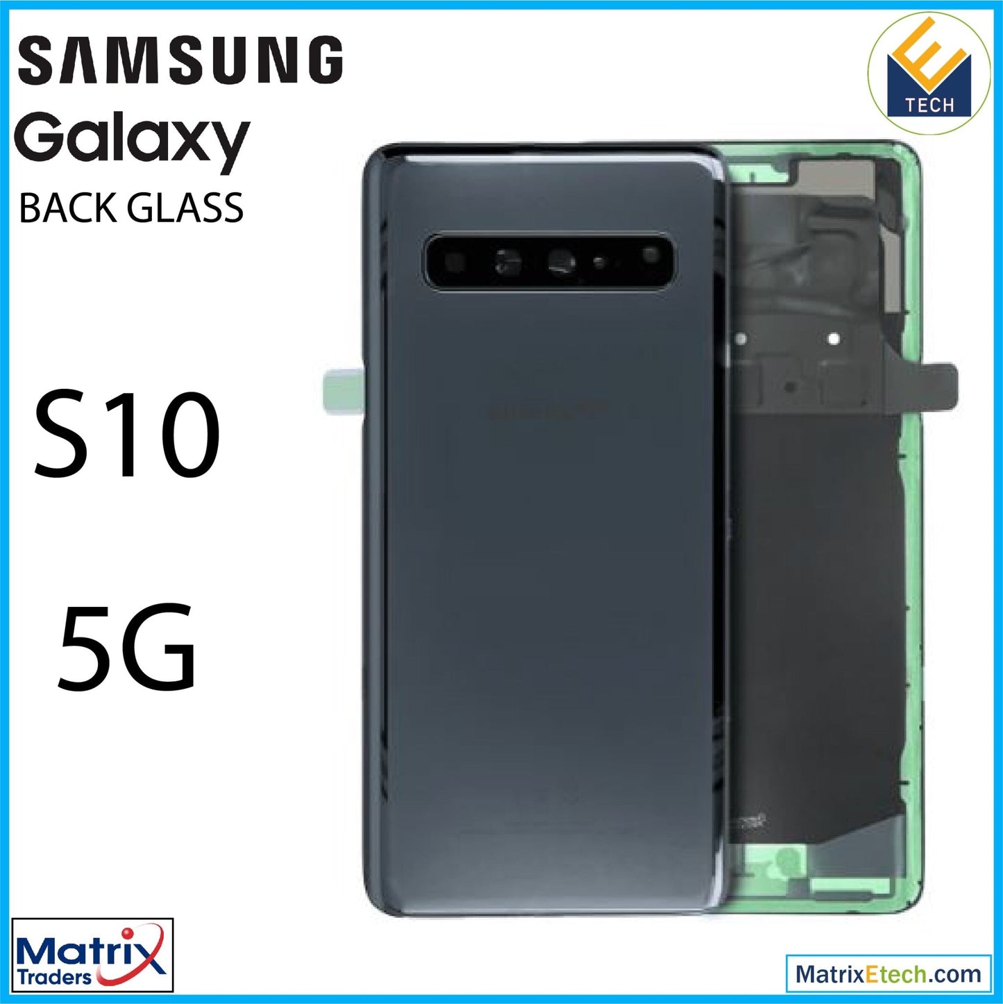 Samsung Galaxy S10 5G Back cover Glass With Camera Lens (Service Pack) - Matrix Traders