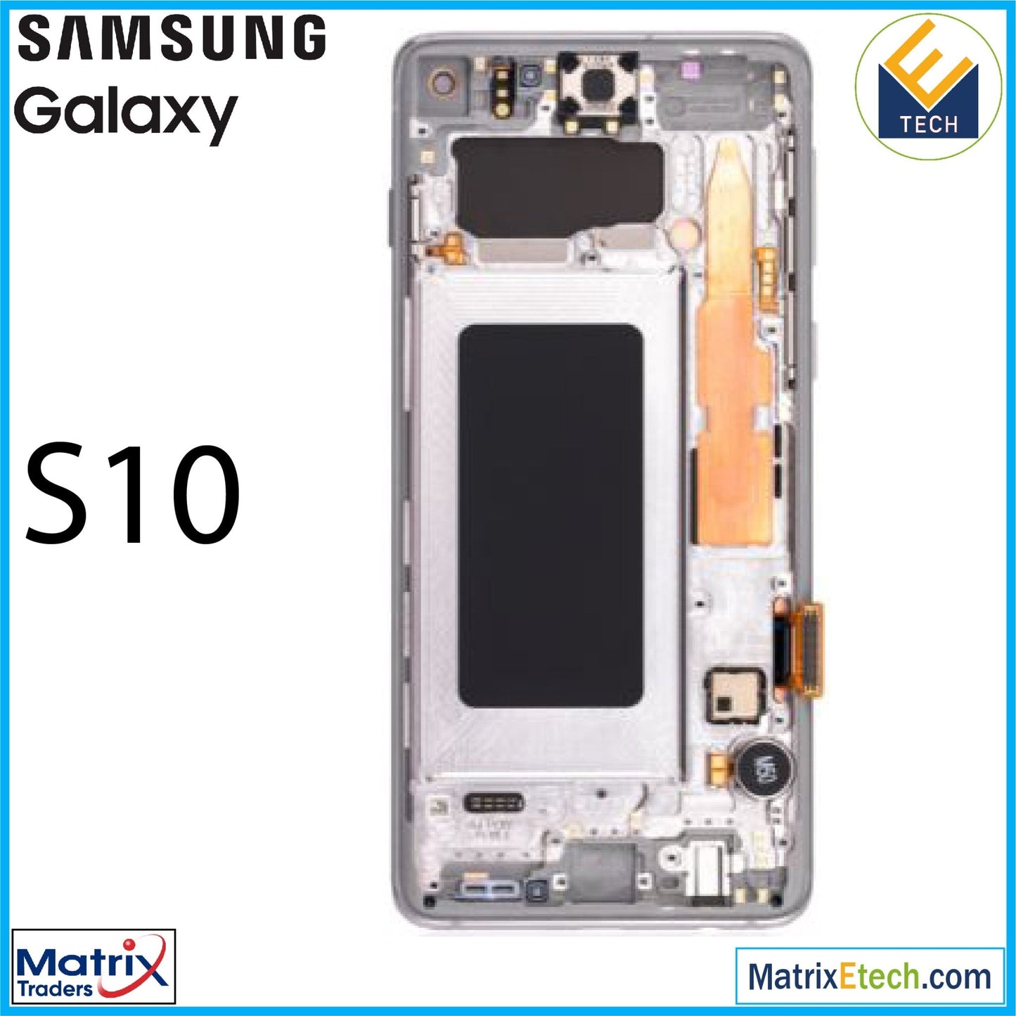 Samsung Galaxy S10 OLED Assembly With Frame (Used OEM Pull Grade BC) - Matrix Traders