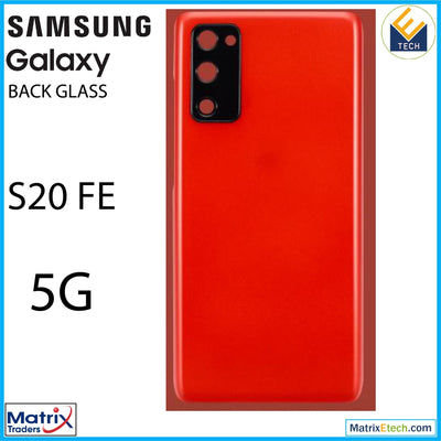 Samsung Galaxy S20 FE 5G Back cover Glass With Camera Lens (Aftermarket Plus) - Matrix Traders