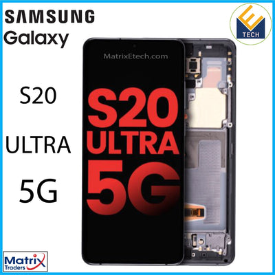 Samsung Galaxy S20 Ultra 5G OLED Assembly With Frame - Matrix Traders