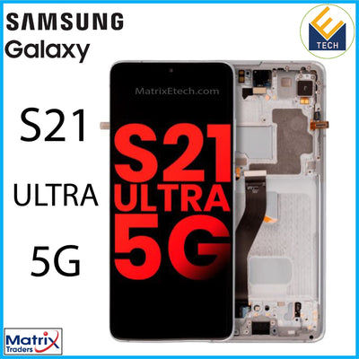 Samsung Galaxy S21 Ultra 5G OLED Assembly With Frame - Matrix Traders