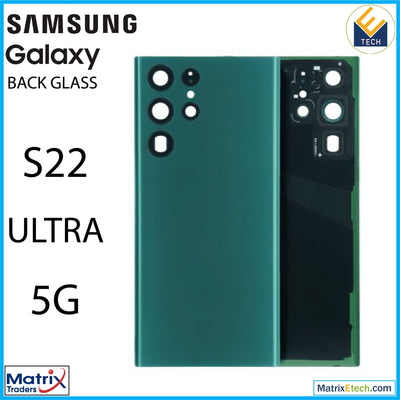 Samsung Galaxy S22 Ultra 5G Back Cover Glass With Camera Lens (Aftermarket Plus) - Matrix Traders