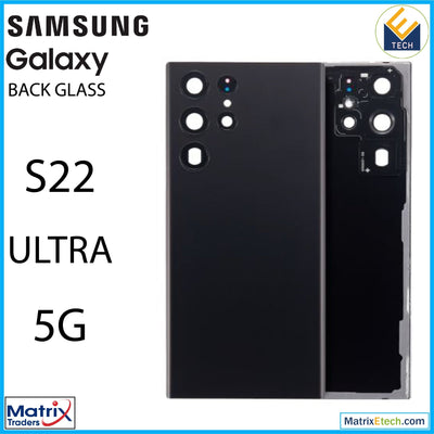 Samsung Galaxy S22 Ultra 5G Back Cover Glass With Camera Lens (Aftermarket Plus) - Matrix Traders