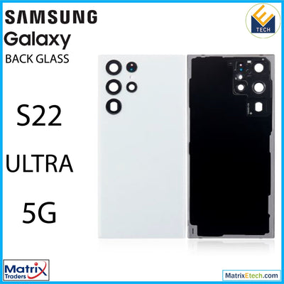 Samsung Galaxy S22 Ultra 5G Back Cover Glass With Camera Lens (Aftermarket Plus) - Matrix Traders