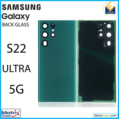 Samsung Galaxy S22 Ultra 5G Back Cover Glass With Camera Lens (Aftermarket Plus) - Matrix Traders