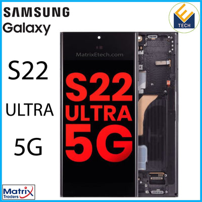 Samsung Galaxy S22 Ultra 5G OLED Assembly With Frame - Matrix Traders