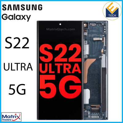 Samsung Galaxy S22 Ultra 5G OLED Assembly With Frame - Matrix Traders