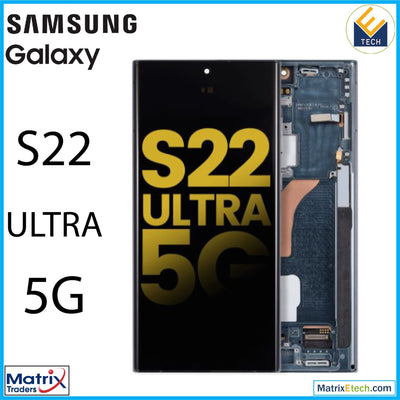 Samsung Galaxy S22 Ultra 5G OLED Assembly With Frame - Matrix Traders