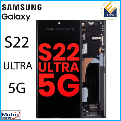 Samsung Galaxy S22 Ultra 5G OLED Assembly With Frame - Matrix Traders