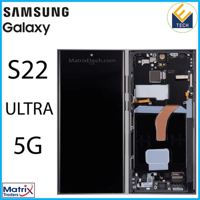 Samsung Galaxy S22 Ultra 5G OLED Assembly With Frame - Matrix Traders