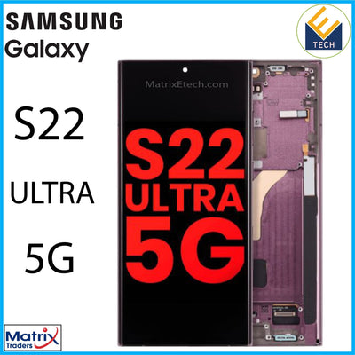 Samsung Galaxy S22 Ultra 5G OLED Assembly With Frame - Matrix Traders