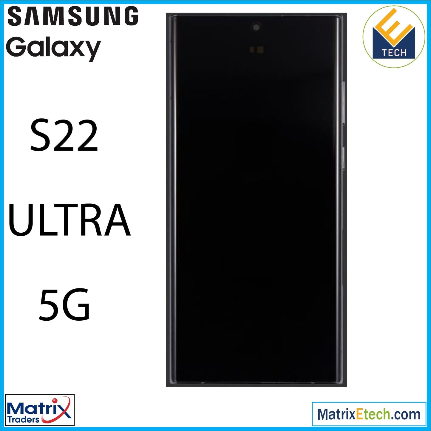 Samsung Galaxy S22 Ultra 5G OLED Assembly With Frame (Service Pack) - Matrix Traders