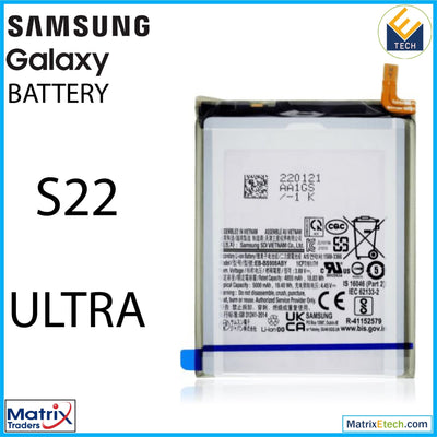 Samsung Galaxy S22 Ultra 5G Replacement Battery (Premium) (EB - BS908ABY) - Matrix Traders