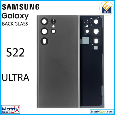 Samsung Galaxy S22 Ultra Back Cover Glass With Camera (Service Pack) - Matrix Traders