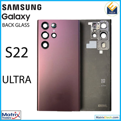 Samsung Galaxy S22 Ultra Back Cover Glass With Camera (Service Pack) - Matrix Traders