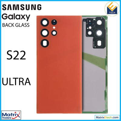 Samsung Galaxy S22 Ultra Back Cover Glass With Camera (Service Pack) - Matrix Traders