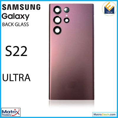 Samsung Galaxy S22 Ultra Back Cover Glass With Camera (Service Pack) - Matrix Traders