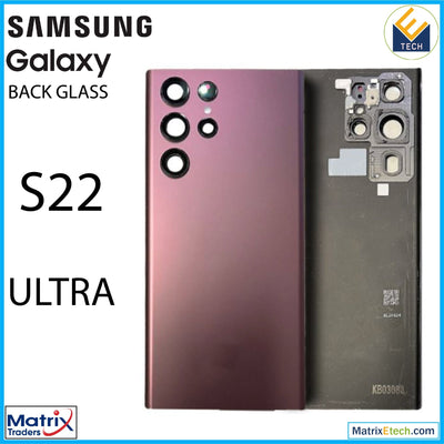 Samsung Galaxy S22 Ultra Back Cover Glass With Camera (Service Pack) - Matrix Traders